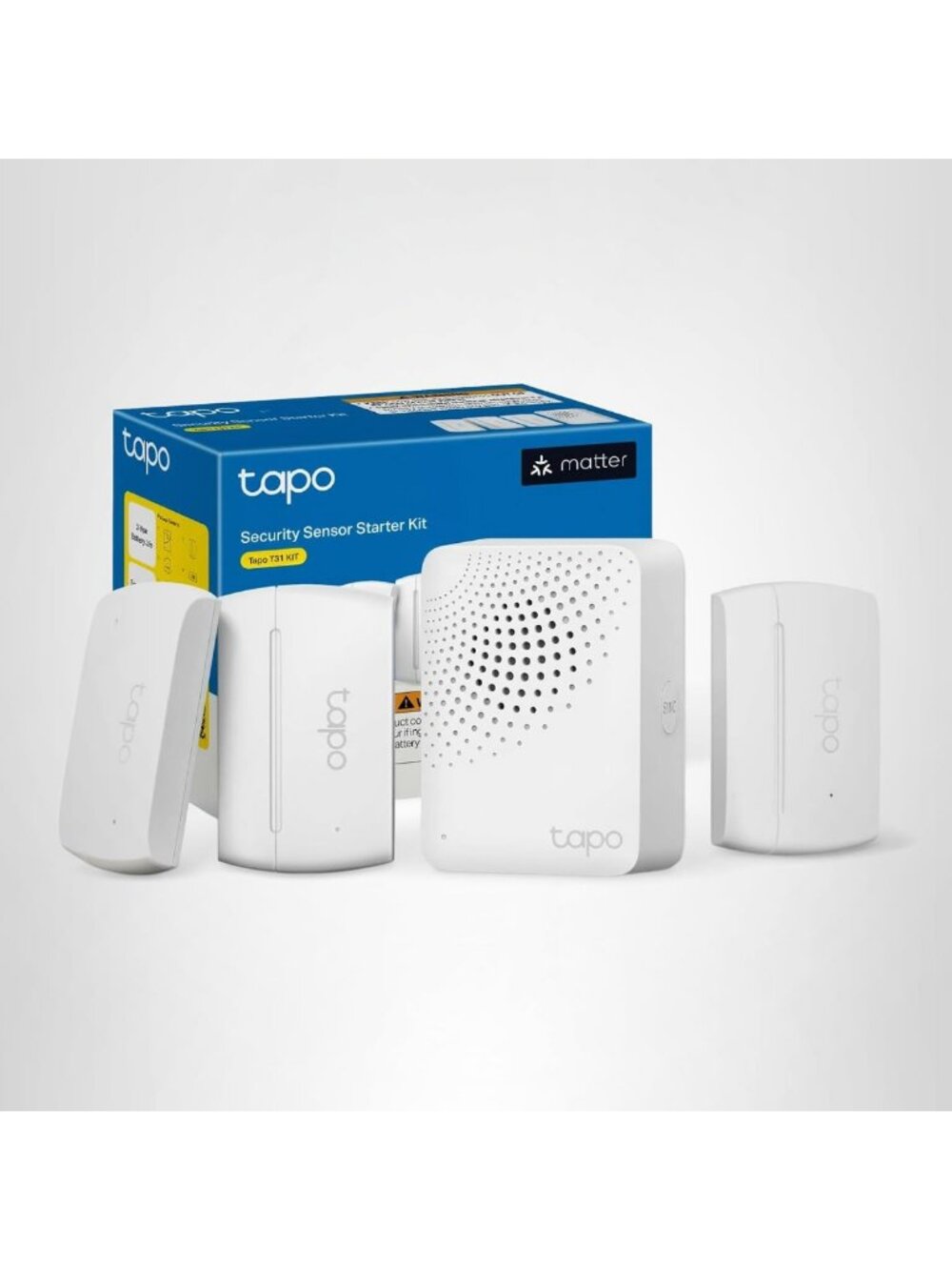 Smart Door & Window Sensor Kit with Hub, Matter Compatible, Real-Time Alerts